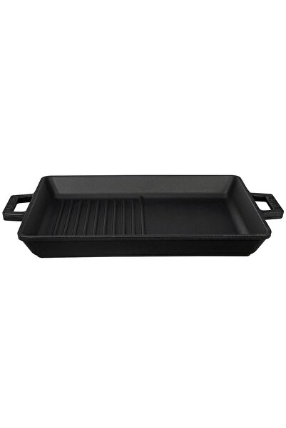 Lava Dual tray with grill griddles and flat surface, 32 x 26 cm -