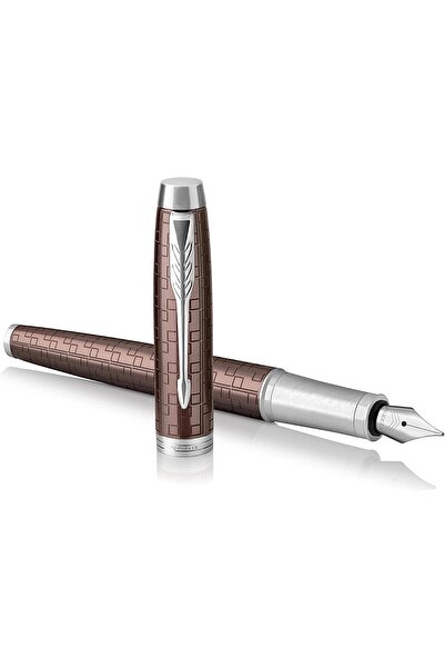 Parker قلم حبر IM، معدن مصقول، رأس رفيع، مع خرطوشة حبر أزرق، موديل 1931649
