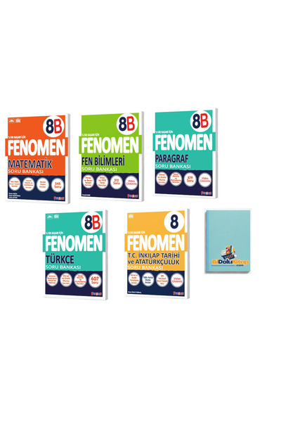 Fenomen Yayıncılık FENOMEN 8. SINIF B FULL SET (T-M-P-F-İ) (DEFTER HEDİYE)