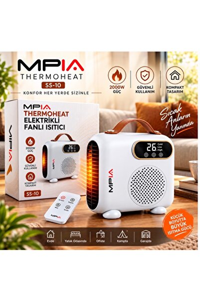 Voground MPIA Thermoheat SS-10 2000W Elektrikli Fanlı Isıtıcı Sıcak Soğuk Üfl...