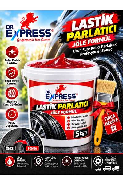 Drexpress Premium Lastik Reçel Parlatıcı Jöle 5 Kg Parlak Görünüm Uzun Süre E...