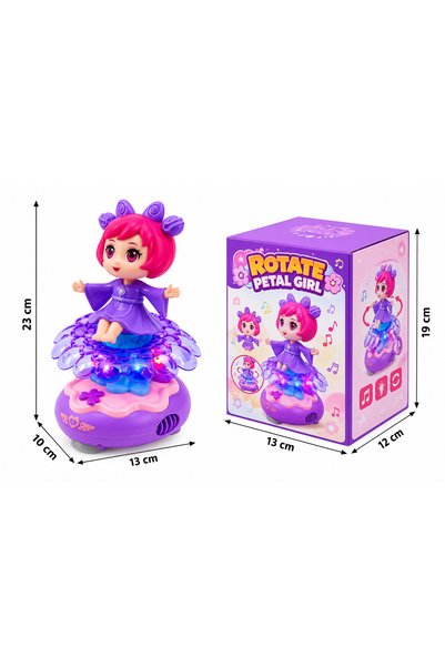 Generic Brand Interactive Rotating Light and Music Doll Looster Time