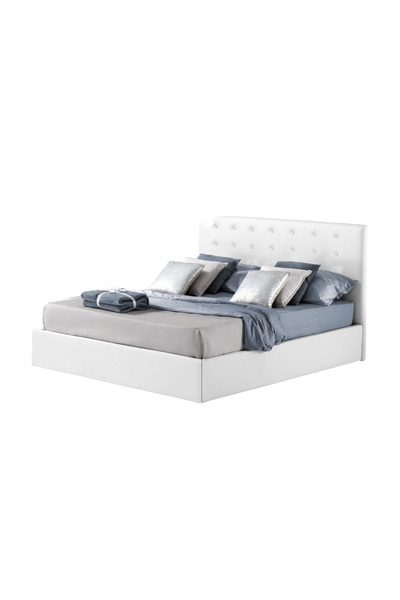 Timflex Pat Rabatabil cu Lada Depozitare Pentru Saltea 150x190 cm Piele ecolo...