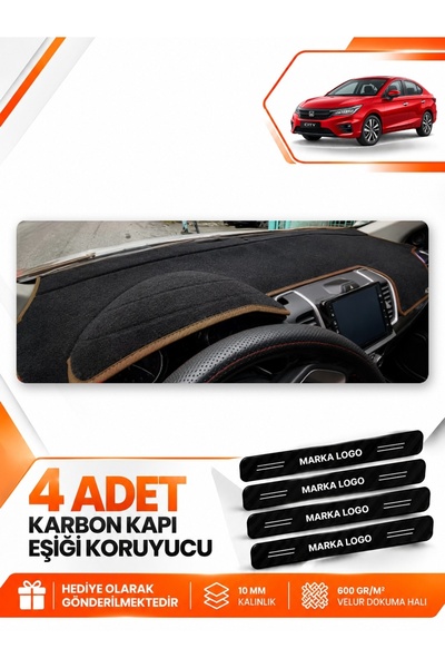 e-biz Honda City (2020-2024) Compatible Front Dashboard Protection Mat Cover ...