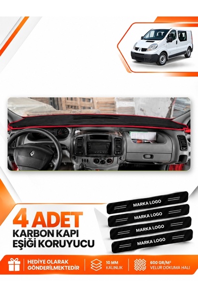 e-biz Renault Trafi̇c (2004-2010) Compatible Front Glove Box Protection Cover...