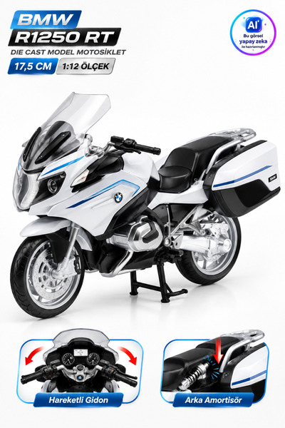 YILDIRIM OYUNCAK Die Cast BMW R1250 RT Model Motosiklet 17,5 cm – 1:12 Ölçek ...