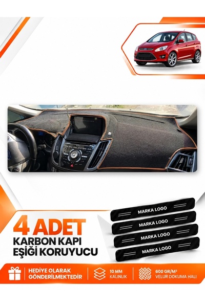 e-biz Ford C-Max (2010-2014) Double Screen Compatible Dashboard Protection Co...
