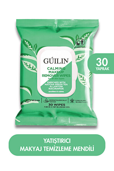 Yatıştırıcı Makyaj Temizleme Mendili 30'lu | Matcha Yeşil Çay, Allantoin & Niasinamid | Tüm Cilt Tipleri İçin