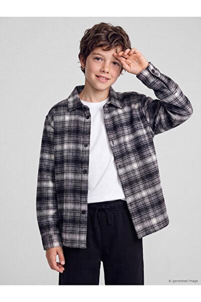 LC Waikiki Quality Pieces from Çelebi Store: Checkered Embroidered Boys' Shirt
