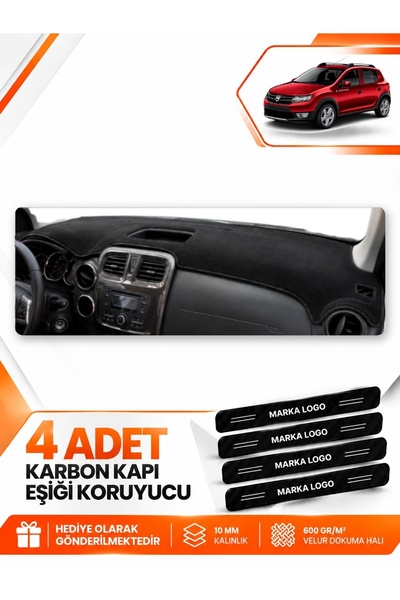 e-biz Dacia Sandero Stepway (2015-2021) Compatible Dashboard Protection Prote...