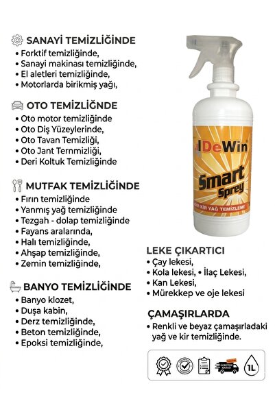 Smart Sprey 1 lt Ağır Kir Yağ Temizleme
