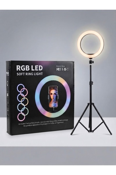 Blic Aura Akse RGB LED Soft Ring Light - Ayarlanabilir Renkli Telefon Tutucul...