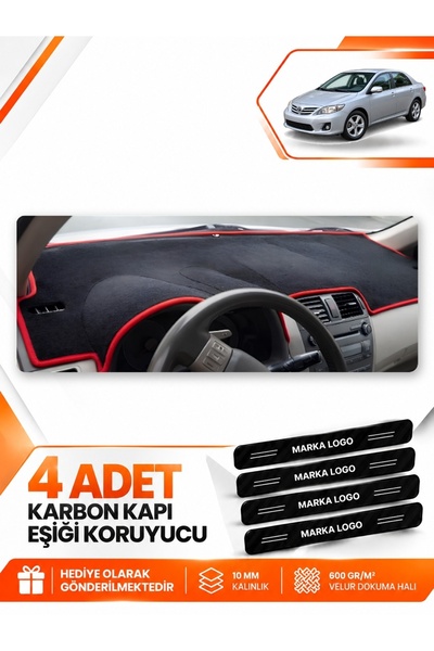 e-biz Toyota Corolla E140 (2006-2012) Compatible Front Dashboard Protection C...