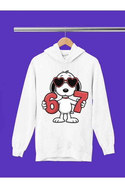 MAGORS Snoopy Printed 3-Yarn Quality Soft Texture Hooded Children's Sweatshirt