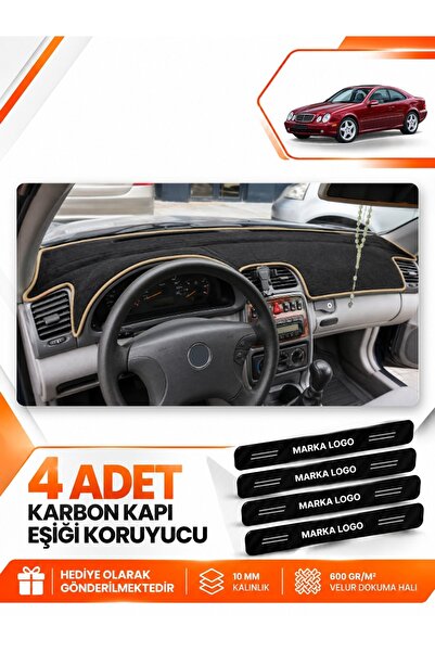 e-biz سجادة حماية أمامية متوافقة مع مرسيدس W208-C208 CLK (1997-2002) - أسود-ب...