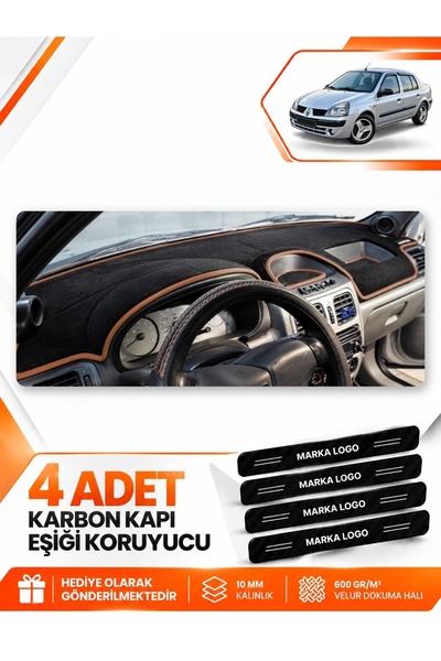 e-biz Renault Cli̇o Symbol Ali̇ze (2002-2008) Compatible Torpedo Protection C...