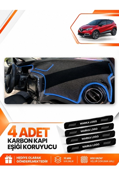 e-biz Renault Captur 1 (2013-2019) Compatible Front Glove Box Protection Cove...