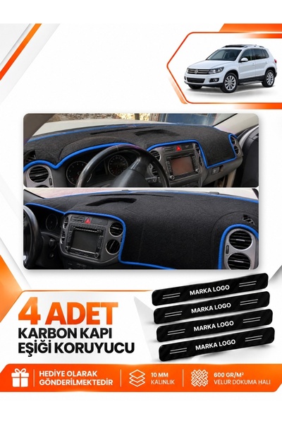 e-biz Volkswagen Tiguan (2007-2015) Compatible Front Dashboard Protection Mat...