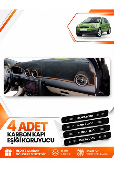 e-biz Ford Fi̇esta Type 2 (2003-2010) Compatible Front Torpedo Protection Cov...