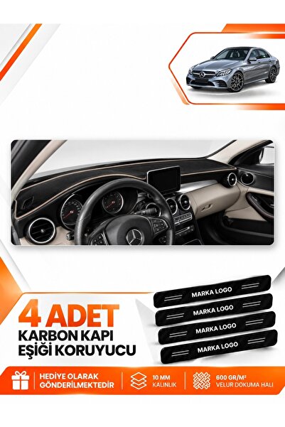 e-biz Mercedes W205 C-Class (2018-2021) Compatible Front Cover Dashboard Prot...
