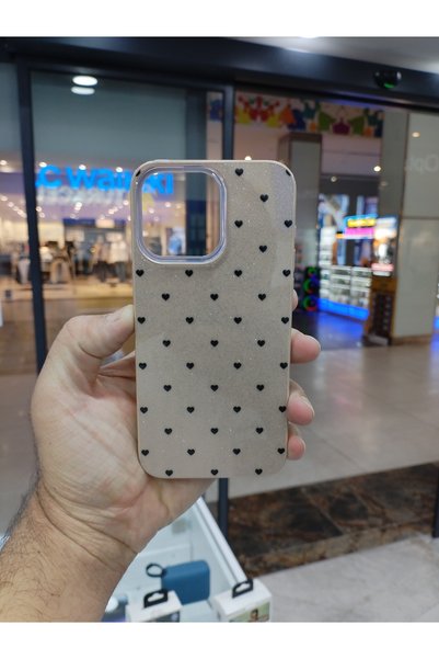lucek cases حافظة هاتف آيفون 13 برو ماكس بتصميم قلب فضي لامع وتصميم لامع