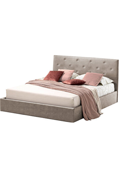 Timflex Pat pentru Dormitor cu Lada Rabatabil Rombo Promo 80x190 cm Textil Alb