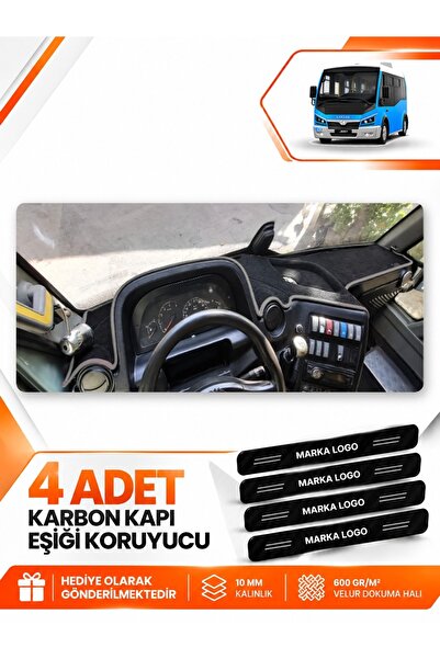 e-biz KARSAN JEST (2013-2020) غطاء حماية أمامي متوافق مع سجاد السيارة - أسود-...