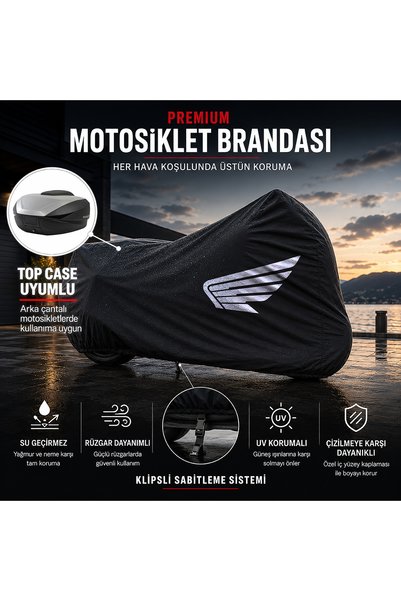 HONDA ADV 350 Siyah Su Geçirmez Motosiklet Branda Çanta Topcase Uyumlu Motor Branda
