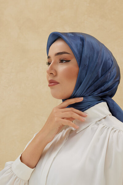 Silk Home Lorena-Shiny Scarf Indigo
