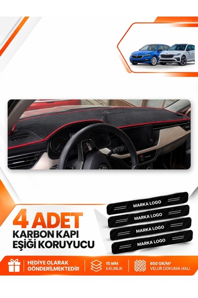 e-biz Skoda Scala (2020-2026) Compatible Front Torpedo Protection Case Carpet...