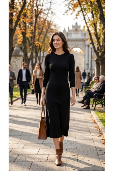 MAXLEVEL MODA Γυναικείο φόρεμα υψηλής ποιότητας με καμιζόλα, ελαστικό, μήκους...