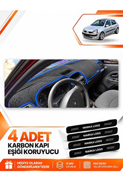 e-biz Renault Clio 2 Top Pocketed (2003-2006) Compatible Front Glove Box Prot...