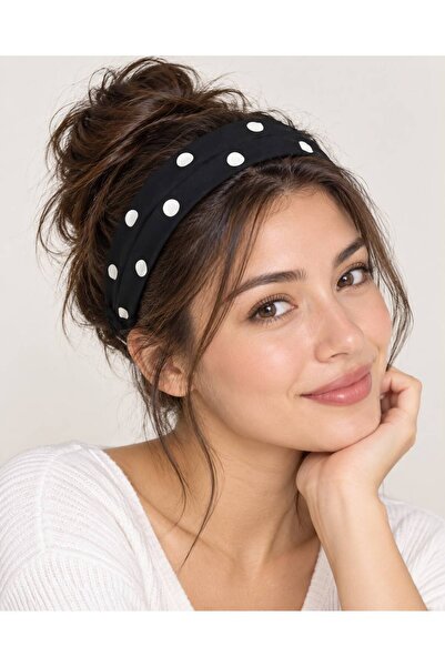 Betay Studio Betay Lastikli Kumaş Saç Bandı - Geniş Bandana Toka