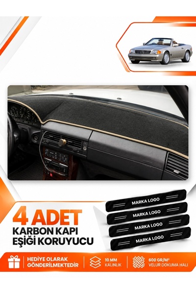 e-biz Mercedes R129 (1989-2001) Compatible Front Cover Glove Box Protection P...