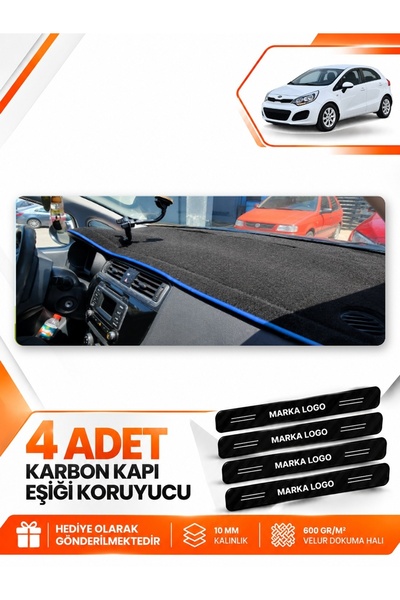 e-biz Kia Rio (2012-2018) Compatible Front Torpedo Protection Case Carpet Pro...