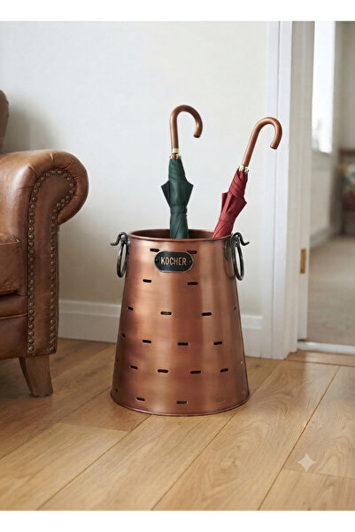 Antik Renk Şemsiyelik Metal Kova h35 cm