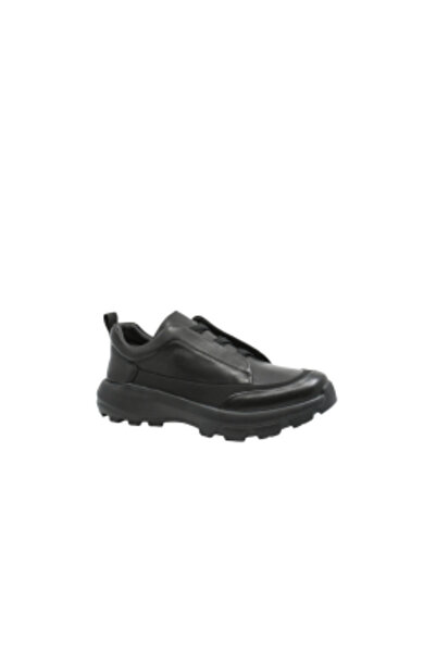 FRANCO GERARDO Μαύρες Δερμάτινες Μπότες Smart-Casual με Σόλα Τύπου Track FNX6718