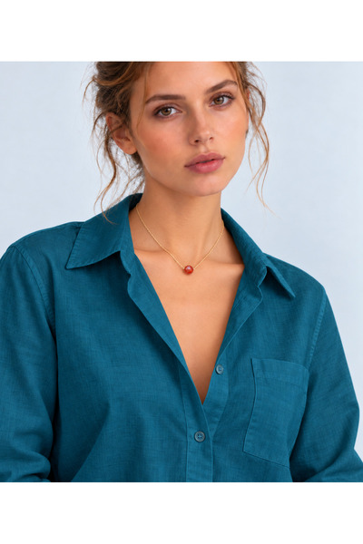 JİMNY JEWELRY Elira Natural Stone Steel Ghost Necklace