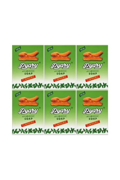 Generic Brand Pyary Turmeric Ayurvedic Soap 75g, Pack of 6