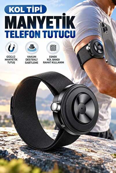 Asfal Magsafe Uyumlu Kol Telefon Tutucu Vakum Destekli Koşu, Bisiklet ve Fitn...