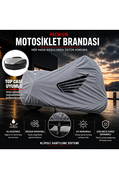 HONDA X-ADV 350 Gri Su Geçirmez Motosiklet Branda Çanta Topcase Uyumlu Motor Branda