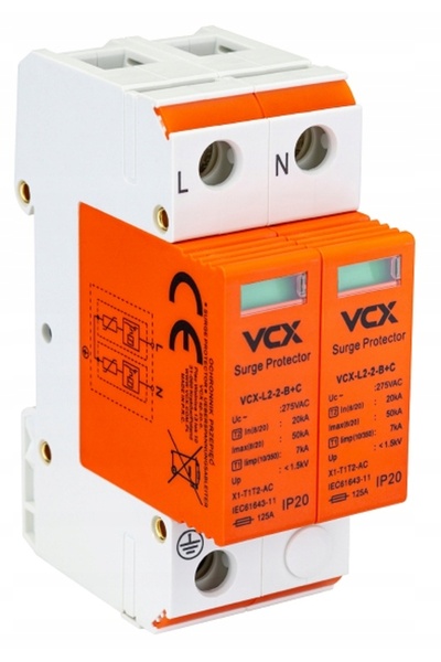 vcx Descărcător de supratensiune B+C 7kA T1T2 2P AC