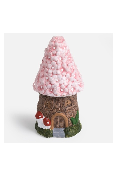OEM Casuta Ceramica Roz cu Flori Ø7x15cm – accent decorativ pentru casă și ev...