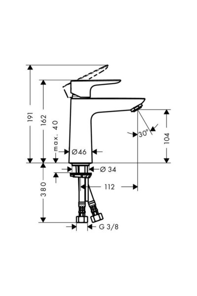 Hansgrohe Baterie de chiuvetă Talis E 80 71701000