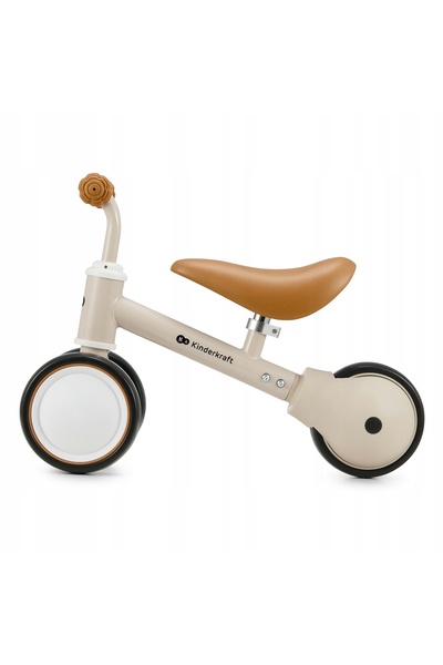 Kinderkraft Tricicletă de echilibru mini, cu împingător, Cutie bej