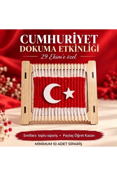 29 EKİM CUMHURİYET BAYRAMINA ÖZEL BAYRAK İP DOKUMA ETKİNLİĞİ ( 50 ADET)