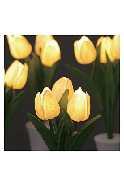 OEM Lampa Buchet cu LED Lalele Galbene 31cm – lumină decorativă pentru o atmo...