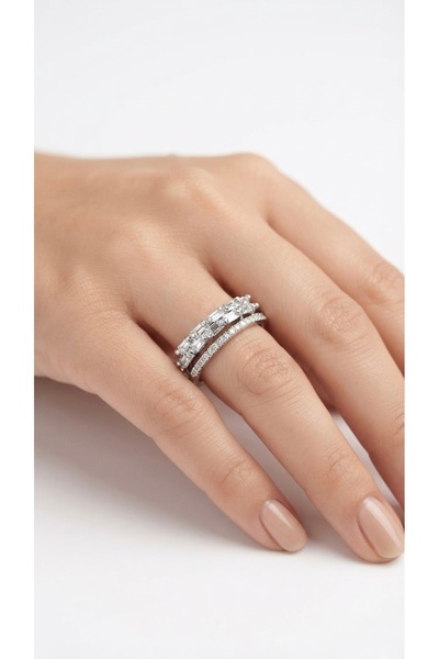 Âlâ Atelier Zircon Stone Baguette Combination Ring