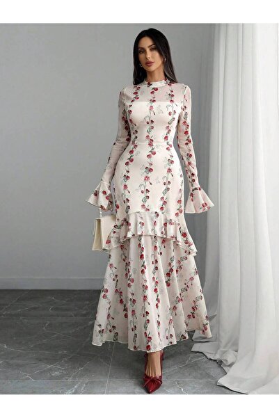 Sheya Rochie maxi, crem