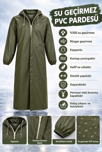 sapato Su Geçirmez Balıkçı Yağmurluk Pardesü - Avcı - Balıkçı - Çiftçi - Sula...